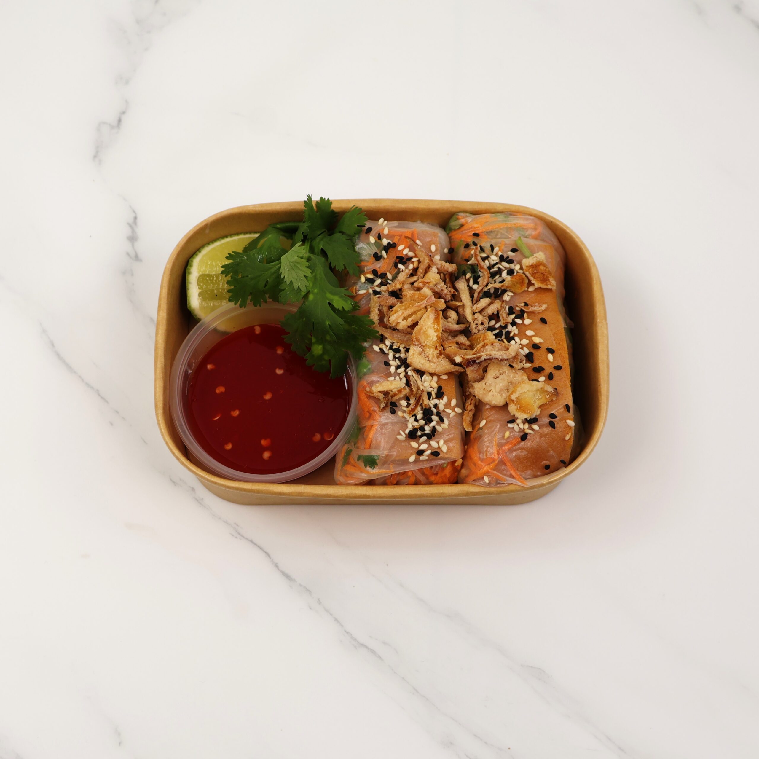 Vegan rice paper rolls, nam jim